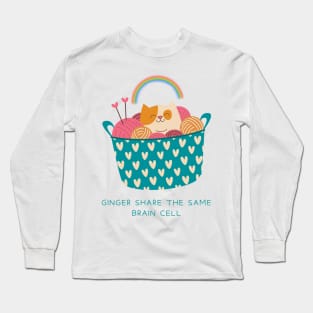 Ginger Share The Same Braincell Orange Cat Long Sleeve T-Shirt